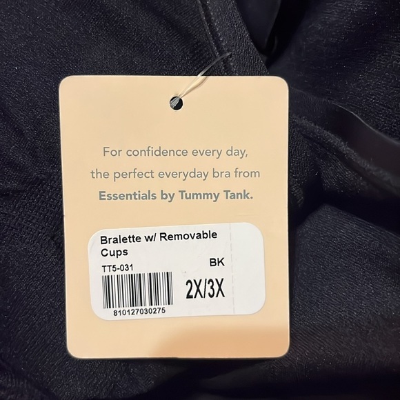 NWT Essentials by Tummy Tuck Seamless Comfort Wirefree Bralette w/Removable Pads - Picture 5 of 6